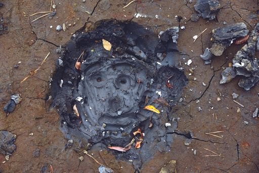 Abbildung 7: What a face! Der Lehm im ausgetrockneten Weiher machte es möglich