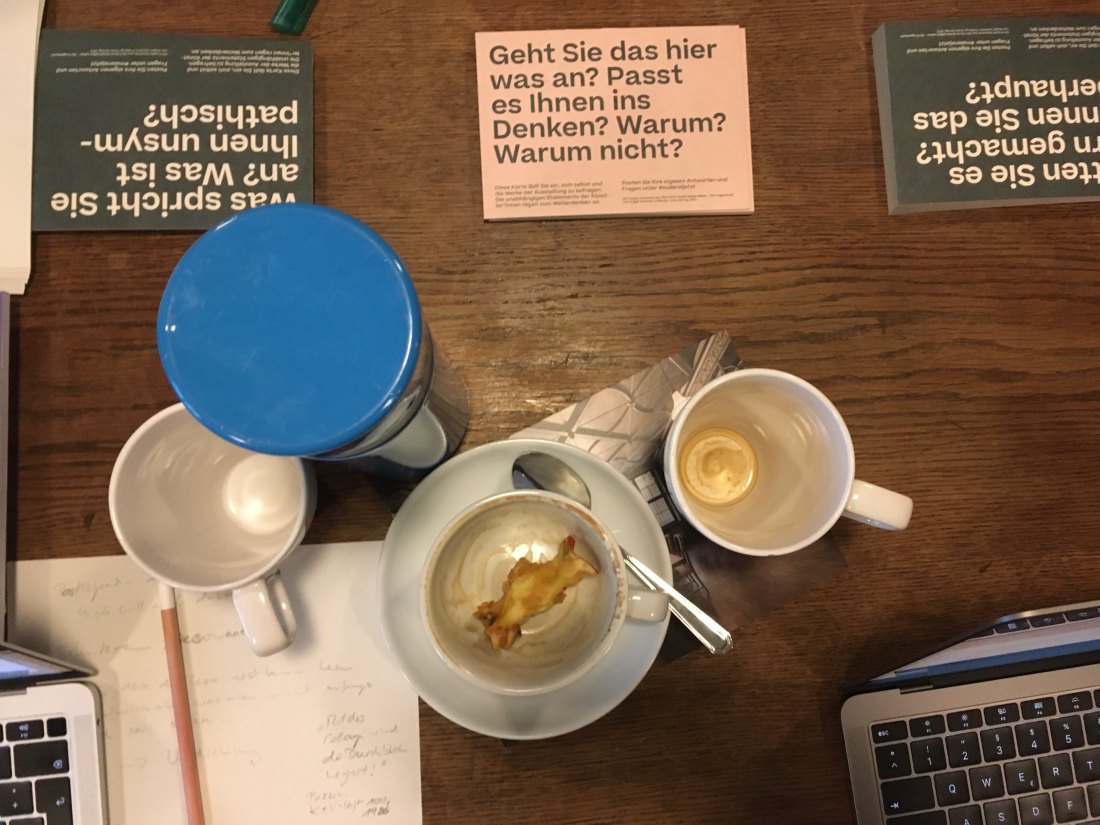 Abb. 3: Suchende Schreibprozesse im Raum, Museum Wiesbaden 2020