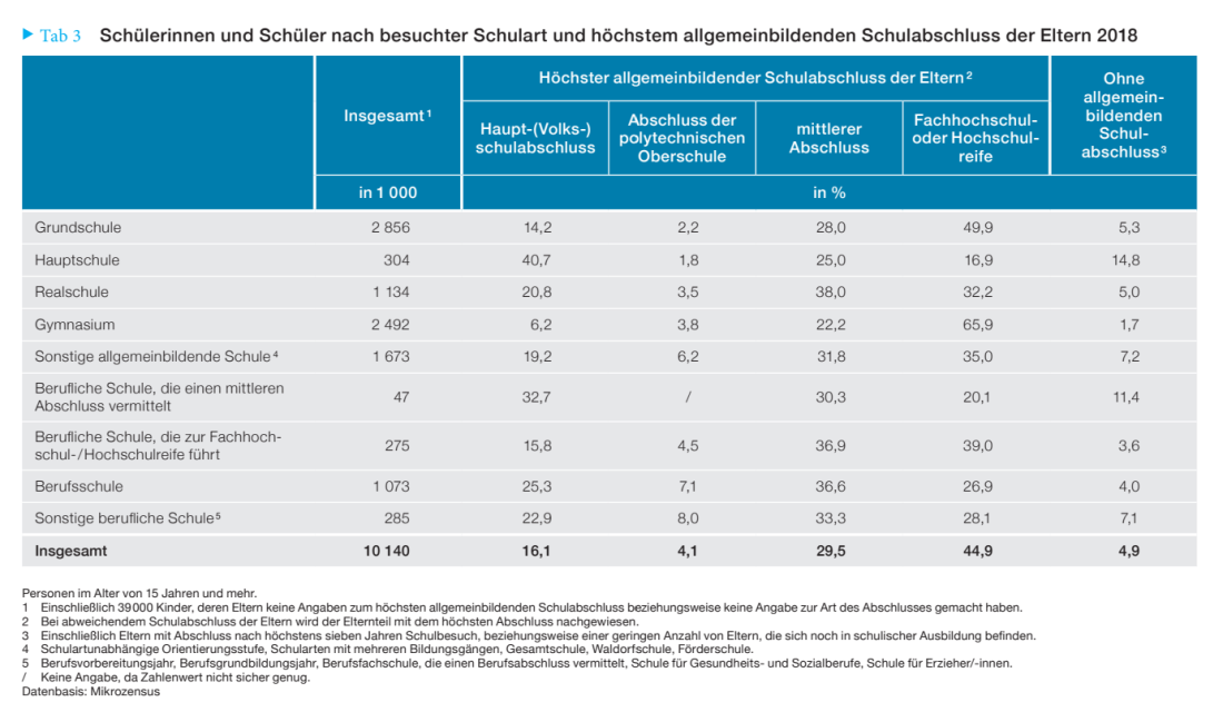 Statistisches Bundesamt: Datenreport 2021