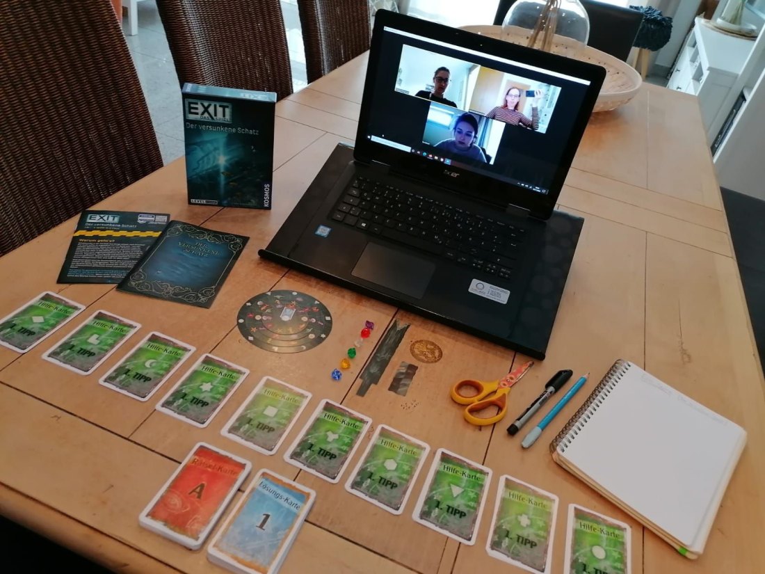 gestaltete Gruppenarbeit einer Studentin