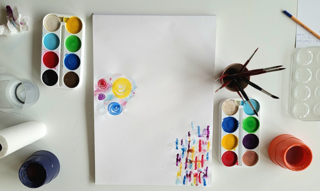 Abbildung 4 mit Materialien zum Dialogischen Malen