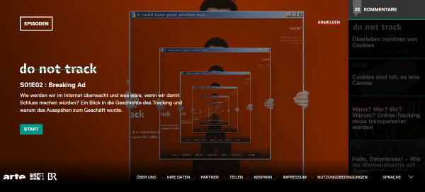 Screenshot aus do not track
